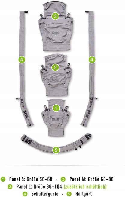 HOPPEDIZ NABACA ergonomische draagzak BASISSET