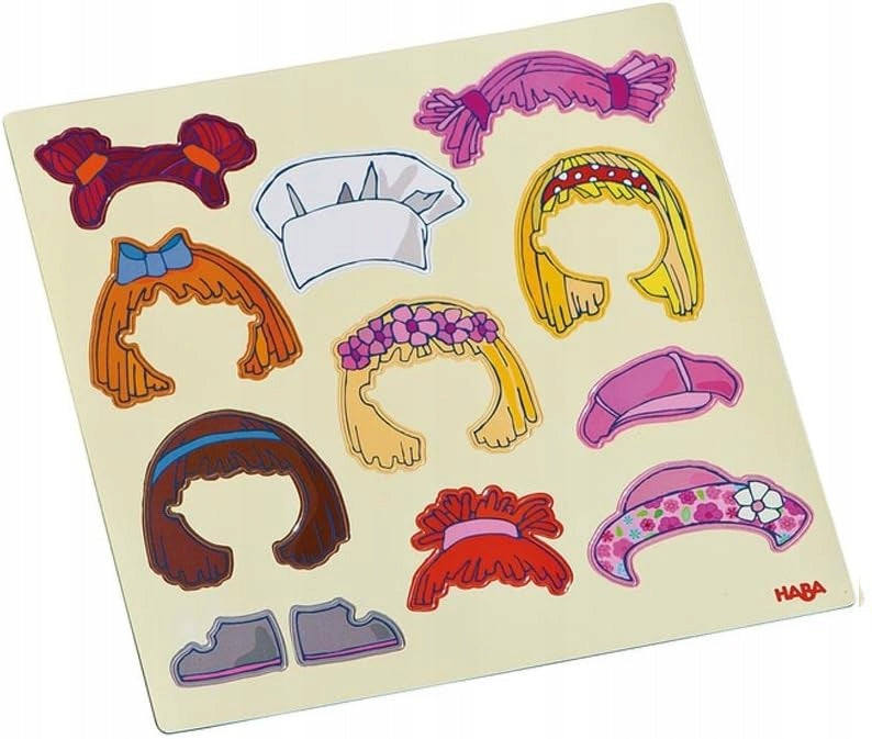 HABA puzzle magnétique Habille Lilli 4 fonds 54 aimants