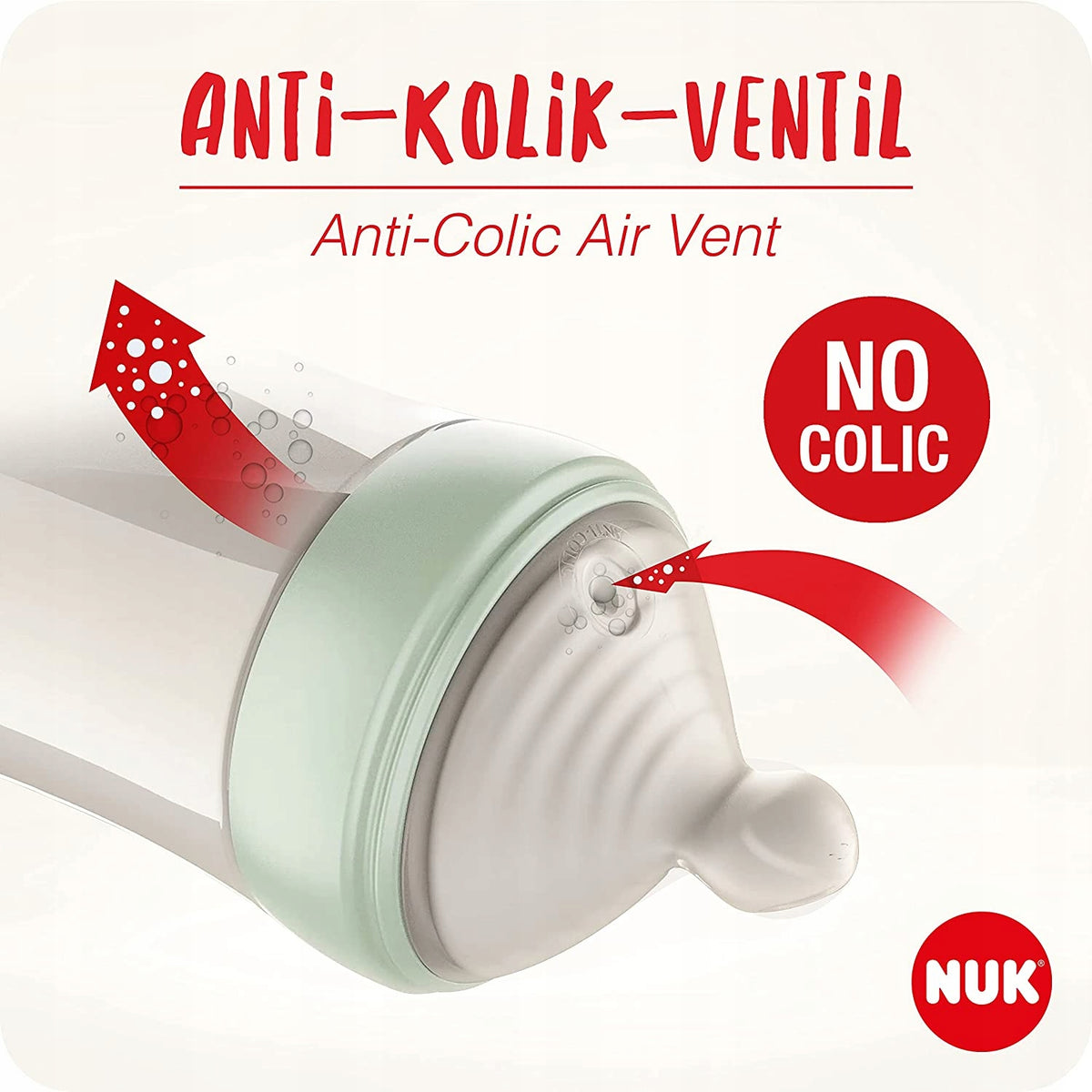 NUK Nature Sense set de biberons 3x, âge 6-18 mois