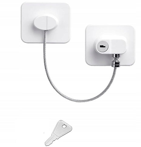 CHILD SAFETY LOCKprotection of cupboards, drawers, fridges, cookerscolour whitedimensions indicated in one of