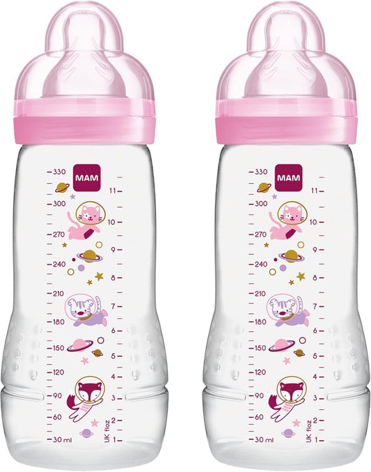 MAM Easy Active Flaschenset 330 ml 4+ Monate, Sauger 2 KOSMOS