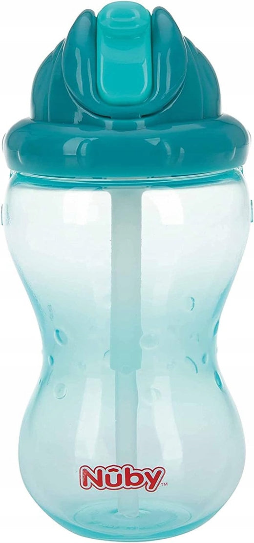 NUBY Flip-it Cup kubek niekapek ze słomką 12 m+ 360 ml