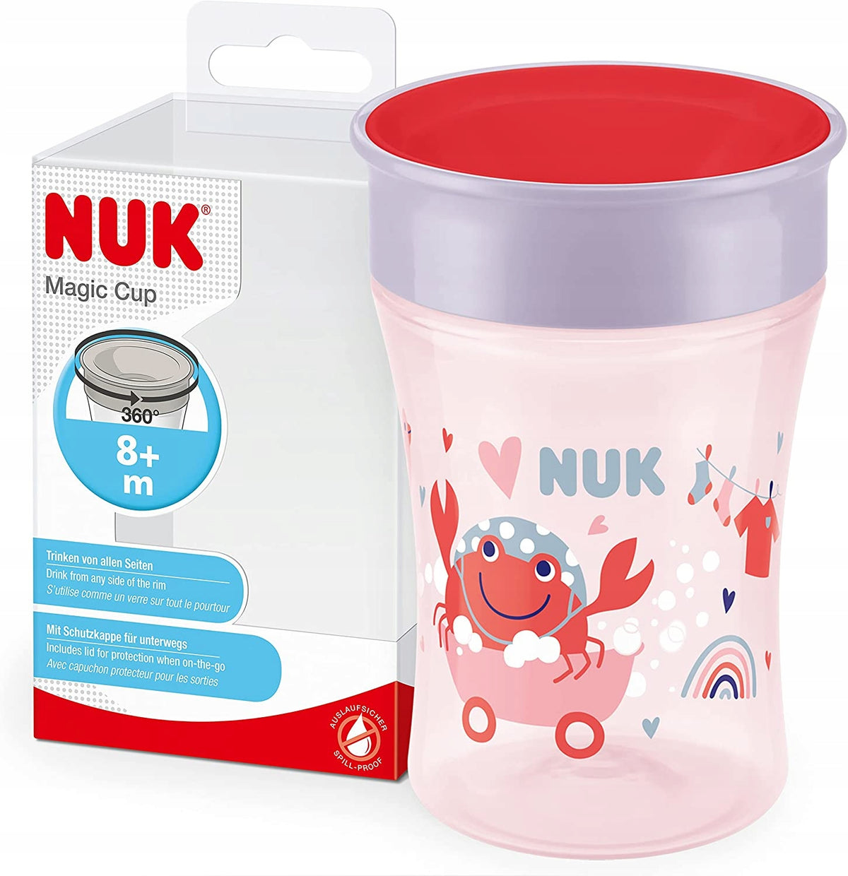 NUK Magic Cup ANTILEKBEKER 230 ml drinkrand 360 graden