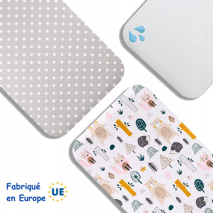 LOVELY HIPPO hoeslaken met elastiek x2 + waterdichte mat Next2Me 83X50