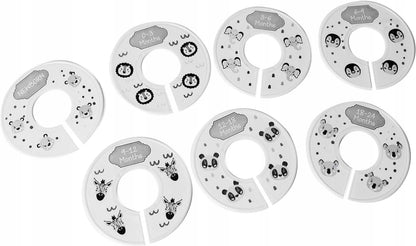 KIDOOLAvelvet hangers x20 x compartments x7colour greydimensions of hanger 28 x 17 cmdiameter of compartment