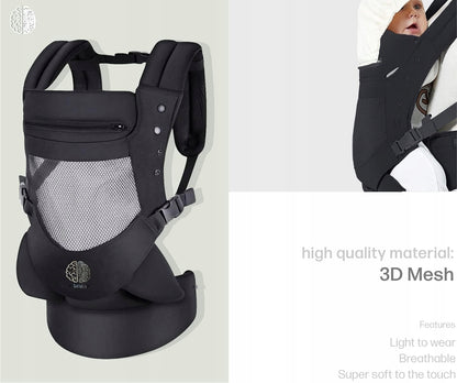 EBRAINIT porte-bébé ergonomique avec maille de 4 mois à 18 kg