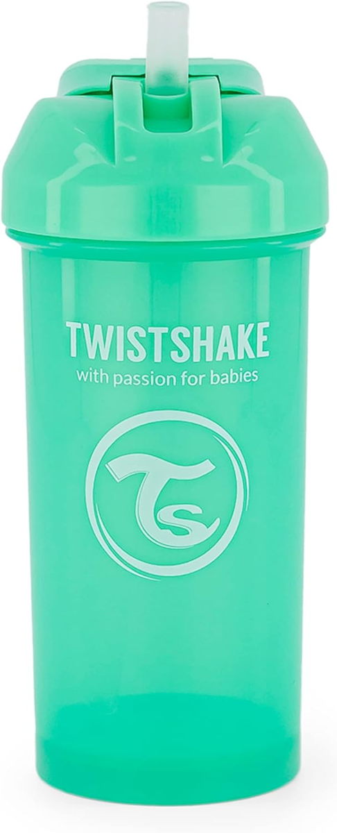 TWISTSHAKE Szívószálas itatópohár, cseppmentes, 360 ml, 6 hónap+