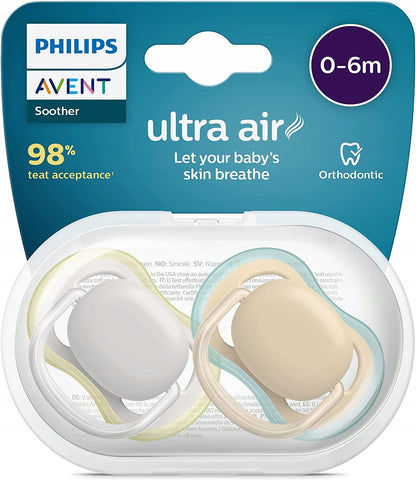 PHILIPS AVENT Ultra Air Happy smoczki x 2 0-6msc