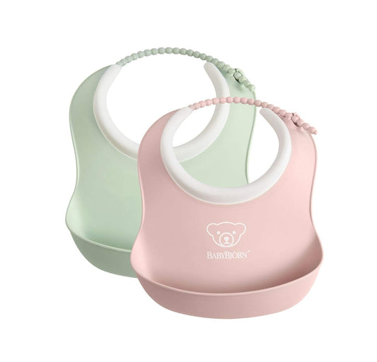 BABYBJORN silikone hagesmæk med lomme x2 SMALL