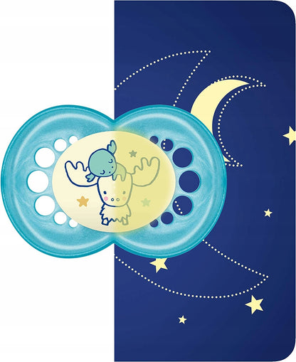 2 pacifiers included Age: 0-6 months