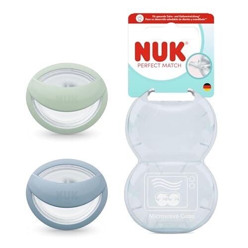 NUK Perfect Match smoczki 0-6 mies. 2 szt. zielony/niebieski – zielony/niebieski stan nowy W dziecięcej wyprawce najlepiej…