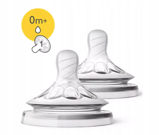 PHILIPS AVENT Natural tetine pentru biberoane 0luni+ x2