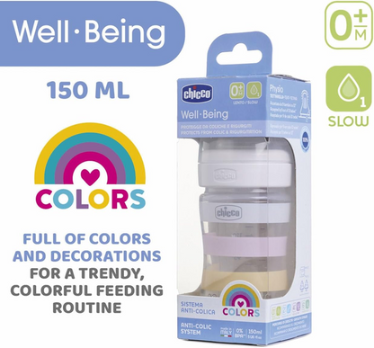CHICCO Well Being cumisüveg 0 hónap+ 150 ml