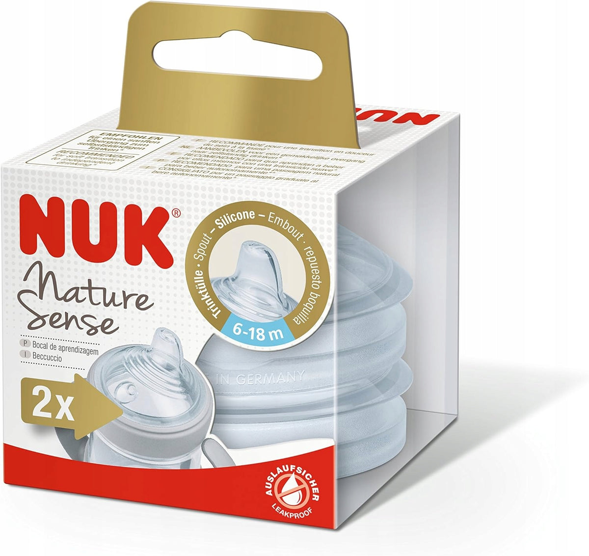 NUK Nature Senseteats for bottles and cupsAge 6 - 18 monthsmaterial - siliconeBPA-freeNew condition, packaging