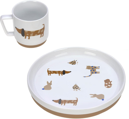 LASSIG Little Mateys zestaw naczyń porcelanowych 2el.