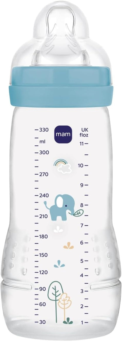 MAM Easy Active biberon 330 ml, tetină 4, 6 m+ Elefant