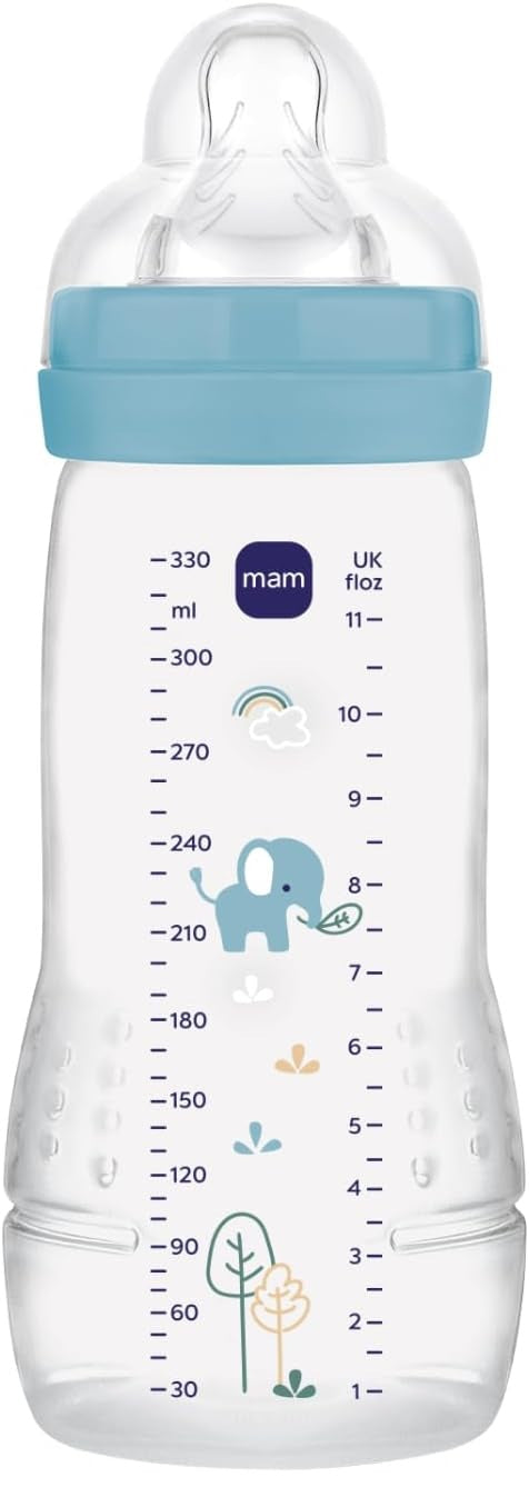 MAM Easy Active bottle 330 ml 6 m+ teat 4 extra-fast flow ELEPHANT