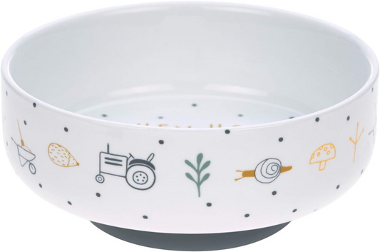 LASSIG Garden Explorer porcelanowa miska z antypoślizgową podstawą FARMA