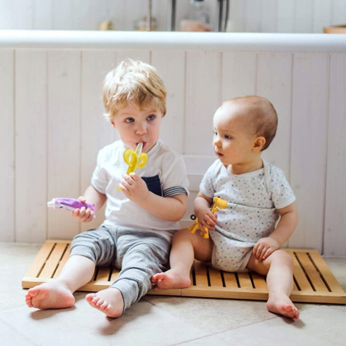 ANGELBLISS rubberen bijtringen koelend en masserend 4 stuks 3 m+