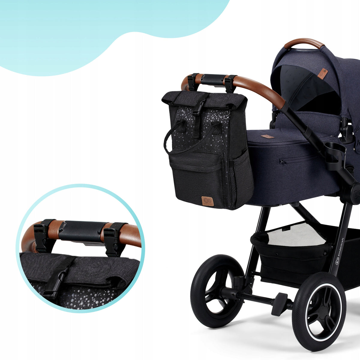 KINDERKRAFT MOONPACK CONFETTI rugzak voor luiers en accessoires