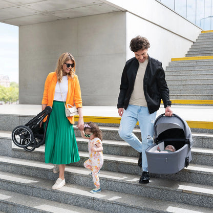 KINDERKRAFT gondola do wózka NEA UPF50+ kompaktowa – MIDNIGHT BLACK – zdjęcie 7