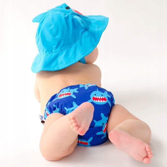 ZOOCCHINI couche de bain + chapeau 6-12 mois