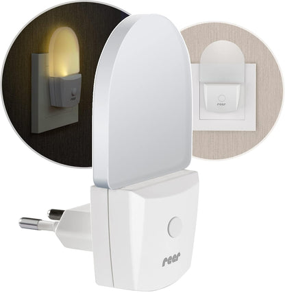 REER NightGuide lampka nocna LED do gniazdka z włącznikiem 6 x 9,5 cm