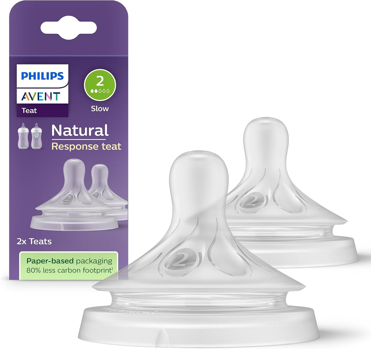 Philips Avent Natural Response smoczek do butelki (2) 0m+ x2