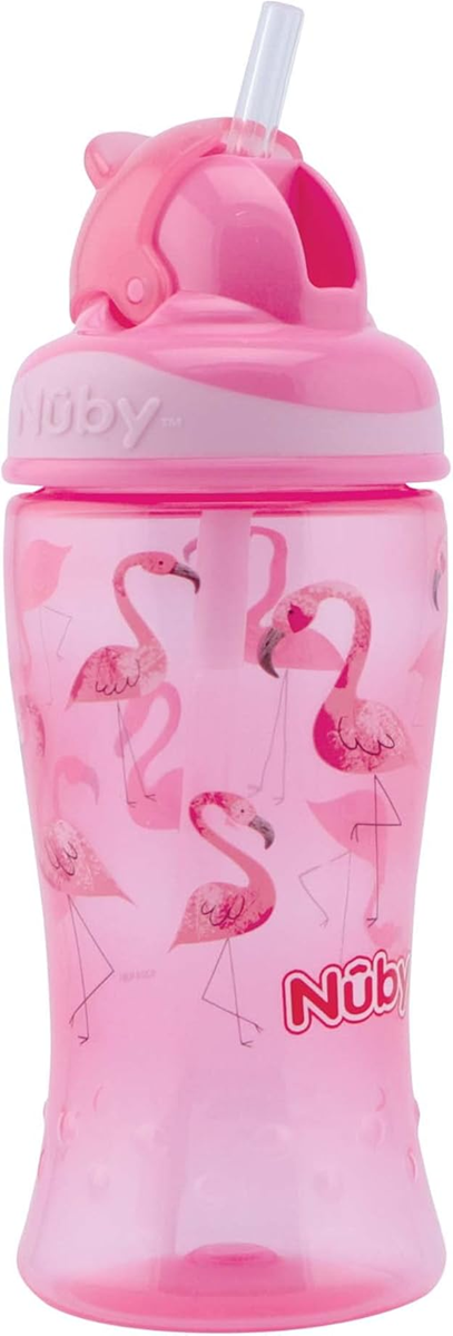 NUBY Flip-it Cup cseppmentes szívószálas pohár 12 hónap+ 360 ml
