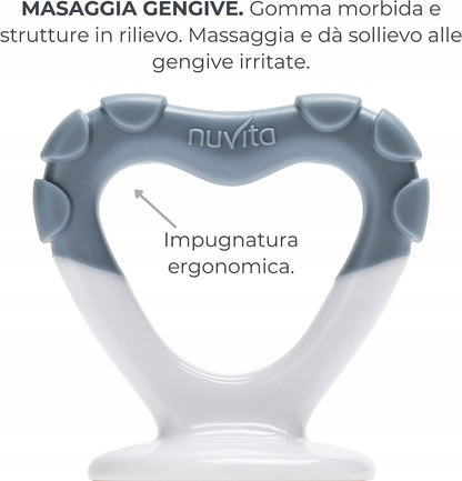 NUVITA anneau de dentition tétine à fruits 2en1 6mois+