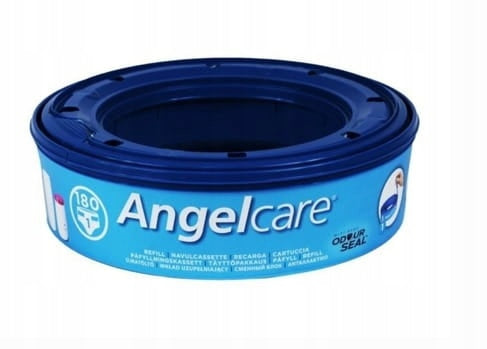 ANGELCARE wkład do kosza na zużyte pieluchy 1 sztuka, wkład Air Seal na 180 pieluszek, skuteczna bariera przed zapachami