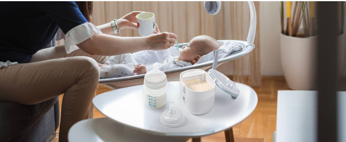 TERMICHY beholder til modermælkserstatning 500 ml 250 g + måleske