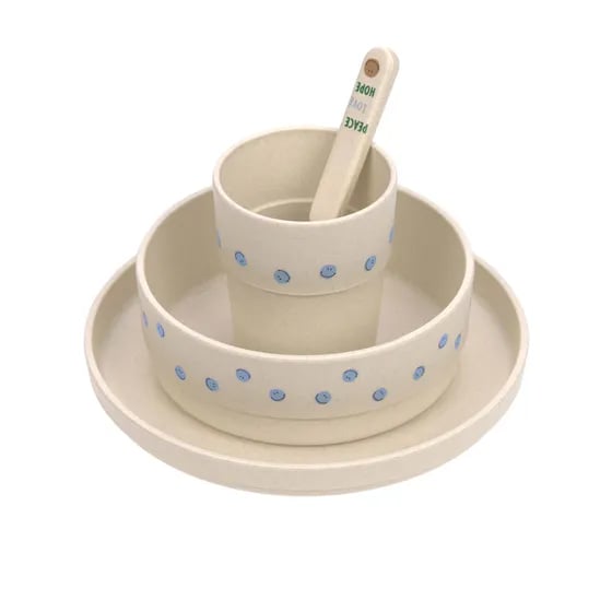 Lässig Happy Rascals Smile Sky Blue — naczynia ustawione jedno w drugim