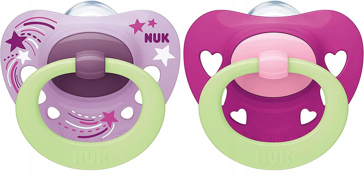 NUK SIGNATURE NIGHT smoczek uspokajający x2 6-18msc
