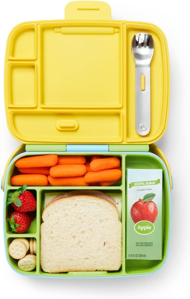 MUNCHKIN Bento Box cutie de prânz + tacâmuri, 5 compartimente