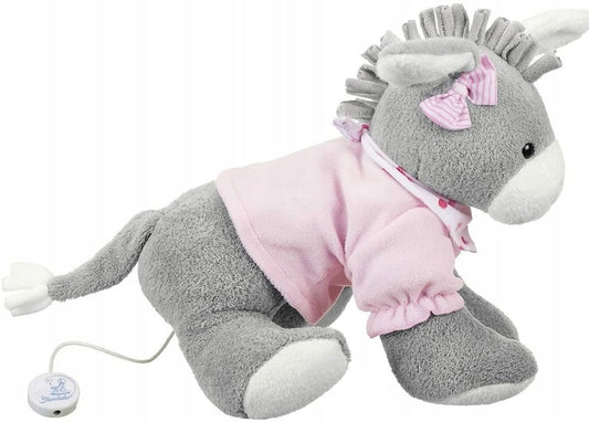 STERNTALER Osiołek Emmi PRZYTULANKA z POZYTYWKĄ "N. Pluszowy osiołek Emmi 25 cm, różowo-szary, z pozytywką Mozarta, 0+