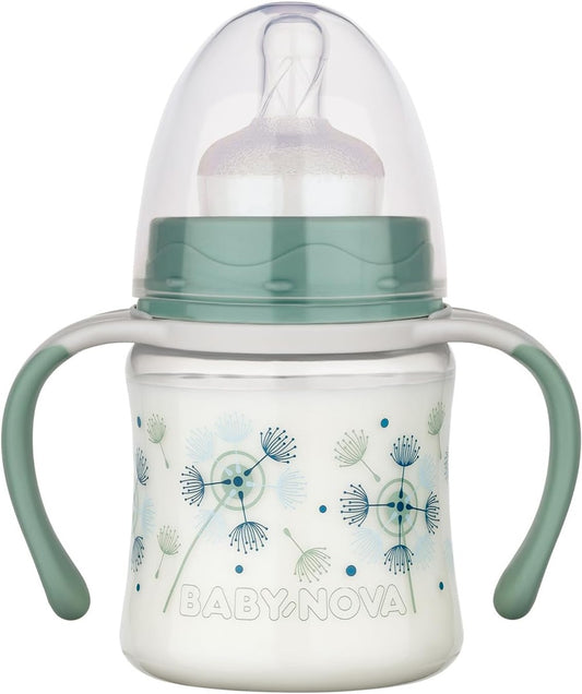 BABYNOVA Sticlă pentru învățare 150 ml debit lent 0-24 luni