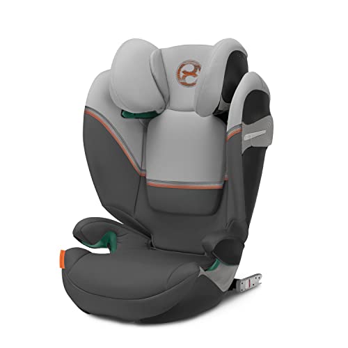Cybex Solution S2 i-Fix fotelik samochodowy 100-150cm / 15-50kg w kolorze Lava Grey, z ochroną boczną i regulacją zagłówka