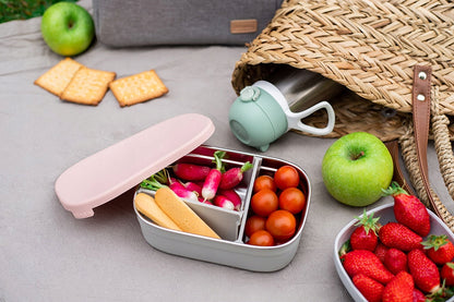 BEABA boîte à déjeuner lunchbox ACIER inoxydable 760ml avec compartiments