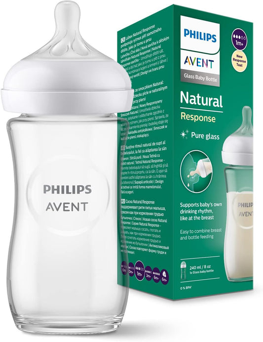 PHILIPS AVENT Natural RESPONSE-flaske 240 ml 1md+ GLAS