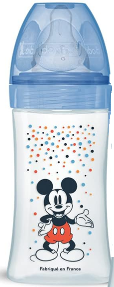 DODIE flaske 270 ml 0-6 m sut 2 medium gennemstrømning MICKEY