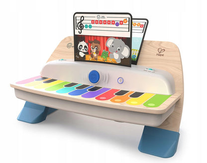 HAPE BABY EINSTEIN pian electric din lemn cu atingere + 5 carduri muzicale