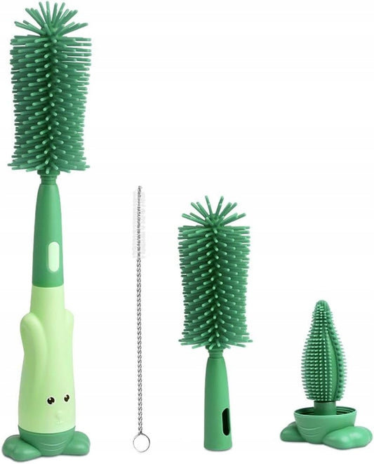 VICLOON 3w1 silikonowe szczotki do czyszczenia butelek smoczków słomek 28cm