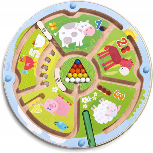 HABA drewniana labirynt magnetyczny 23 cm FARMA