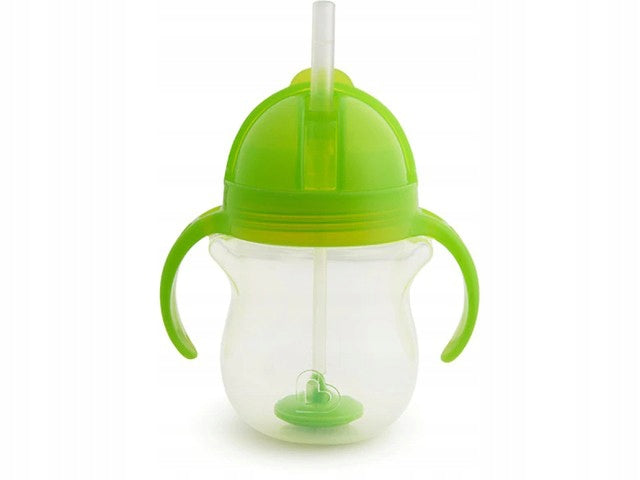 MUNCHKIN Tip&Sip tasse anti-fuite 6m+ 207ml paille lestée