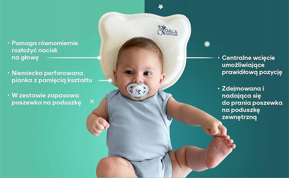 KOALA BABYCARE pernă pentru bebeluși 0+ husă