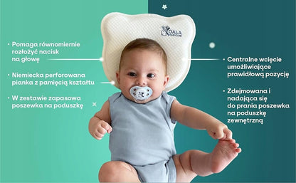 KOALA BABYCARE pernă pentru bebeluși 0+ husă