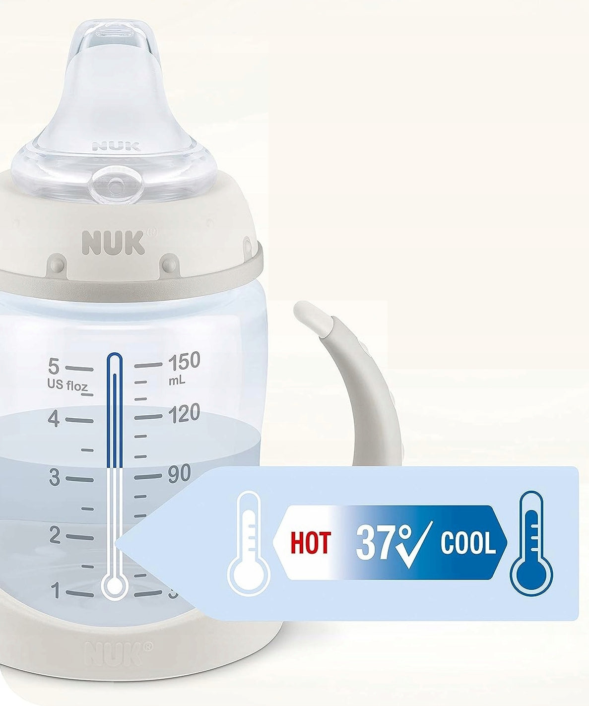 NUK First Choice+ CUMISÜVEG 150 ml 0–6 hónap hőmérsékletjelző SZAMÁR