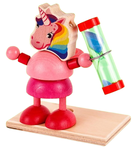 HESS unicorn toothbrush sand timer