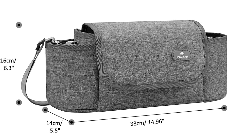 PHILORN babakocsi táska és válltáska 38 16 db cm + pelenkázóalátét